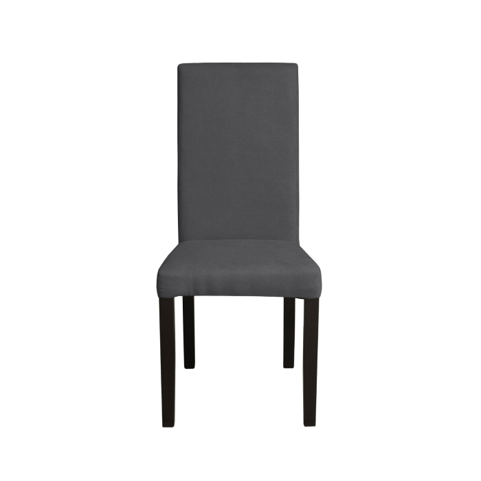 Set 2 scaune living TEO, picioare lemn wenge, stofa gri inchis, 46x60x98 cm [2]