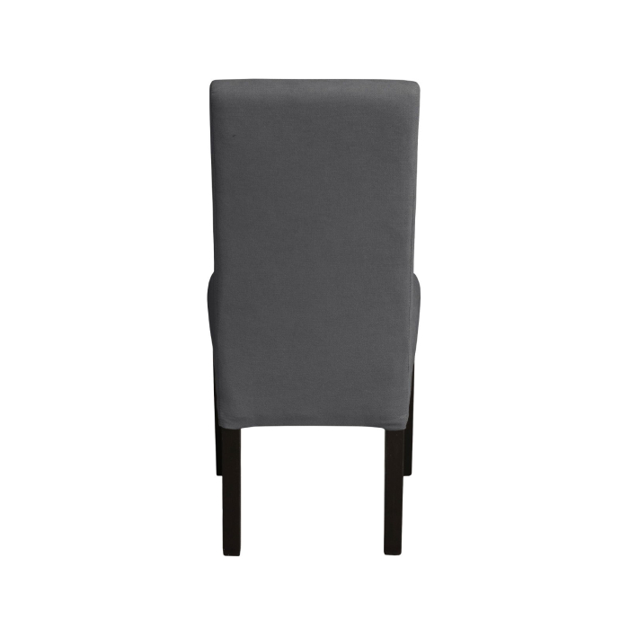 Set 2 scaune living TEO, picioare lemn wenge, stofa gri inchis, 46x60x98 cm [4]