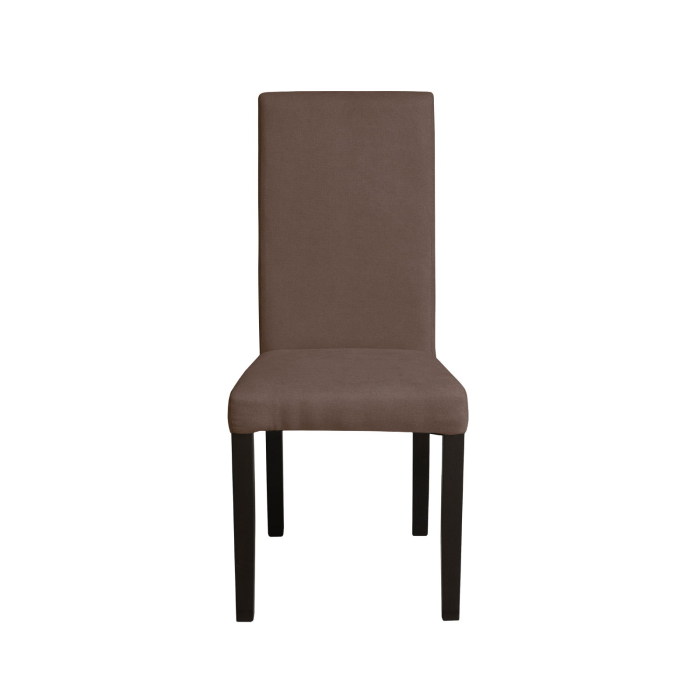 Set 2 scaune living TEO, picioare lemn wenge, stofa maro, 46x60x98 cm [2]