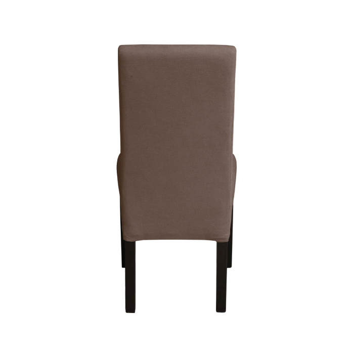 Set 2 scaune living TEO, picioare lemn wenge, stofa maro, 46x60x98 cm [4]
