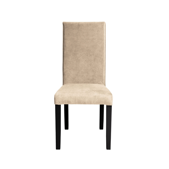 Set 2 scaune living TEO, picioare lemn wenge, stofa z bej, 46x60x98 cm [2]