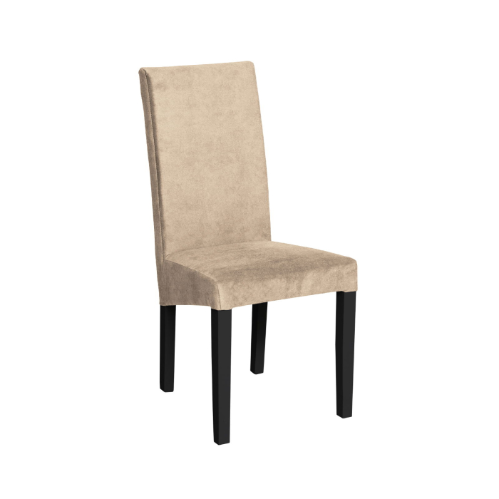 Set 2 scaune living TEO, picioare lemn wenge, stofa z bej, 46x60x98 cm [3]