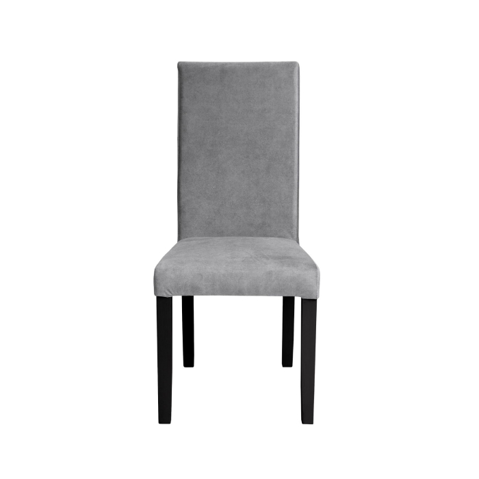 Set 2 scaune living TEO, picioare lemn wenge, stofa z gri deschis, 46x60x98 cm [2]