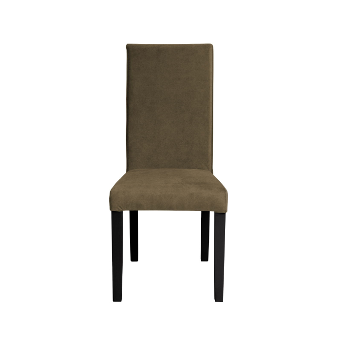 Set 2 scaune living TEO, picioare lemn wenge, stofa z kaki, 46x60x98 cm [2]