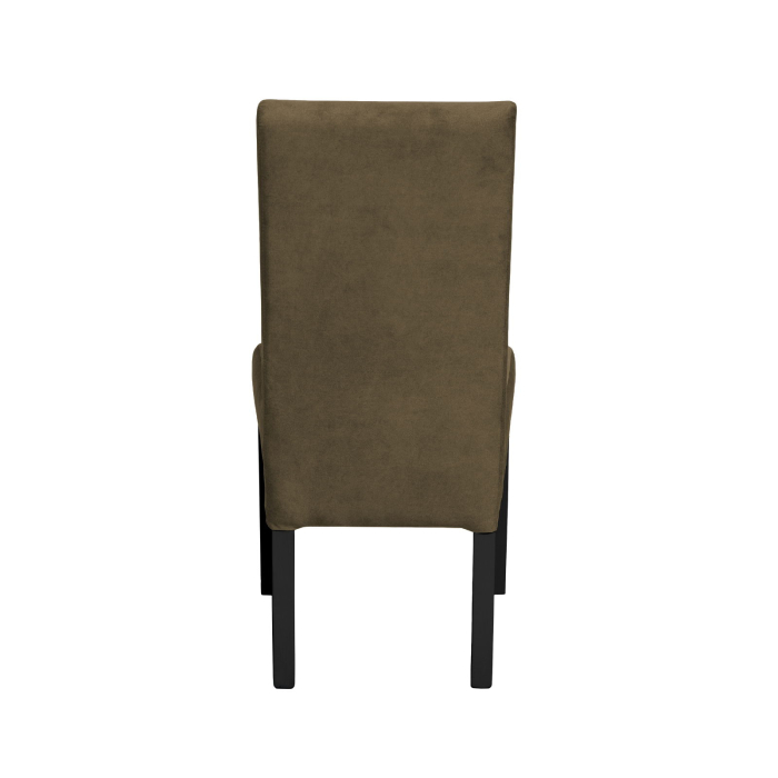 Set 2 scaune living TEO, picioare lemn wenge, stofa z kaki, 46x60x98 cm [4]