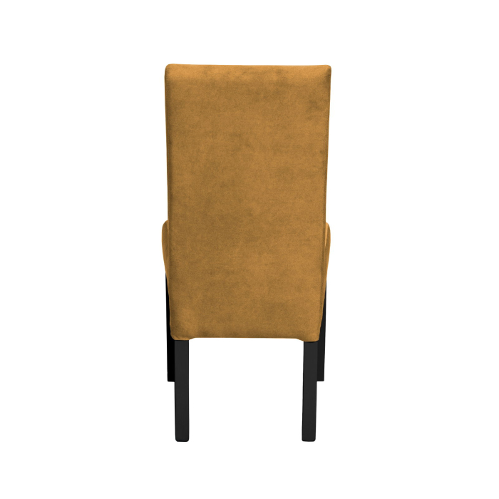 Set 2 scaune living TEO, picioare lemn wenge, stofa z mustar, 46x60x98 cm [4]