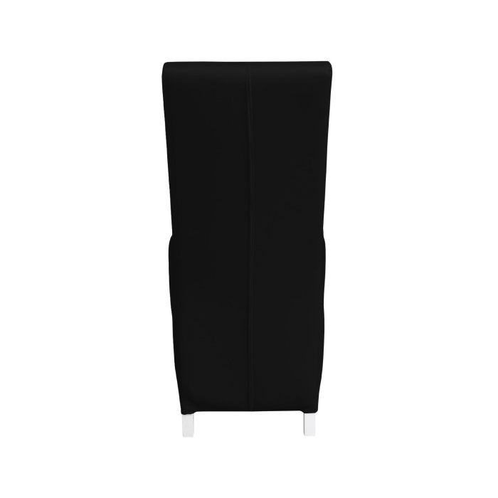Set 2 scaune living VANESSA, picioare lemn alb, piele ecologica negru, 47x60x110 cm [4]