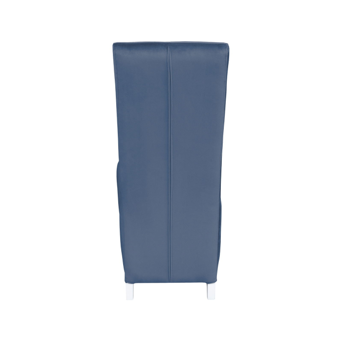 Set 2 scaune living VANESSA, picioare lemn alb, stofa albastru deschis, 47x60x110 cm [4]