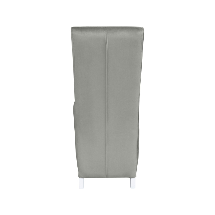 Set 2 scaune living VANESSA, picioare lemn alb, stofa bej, 47x60x110 cm [4]