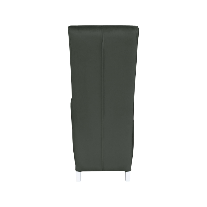 Set 2 scaune living VANESSA, picioare lemn alb, stofa gri inchis, 47x60x110 cm [4]