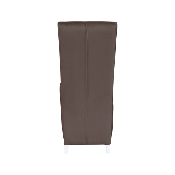 Set 2 scaune living VANESSA, picioare lemn alb, stofa maro, 47x60x110 cm [4]