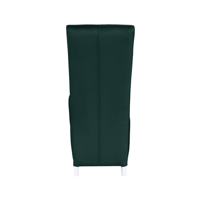 Set 2 scaune living VANESSA, picioare lemn alb, stofa verde smarald, 47x60x110 cm [4]