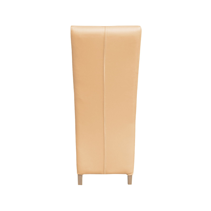 Set 2 scaune living VANESSA, picioare lemn natur, piele ecologica bej, 47x60x110 cm [4]
