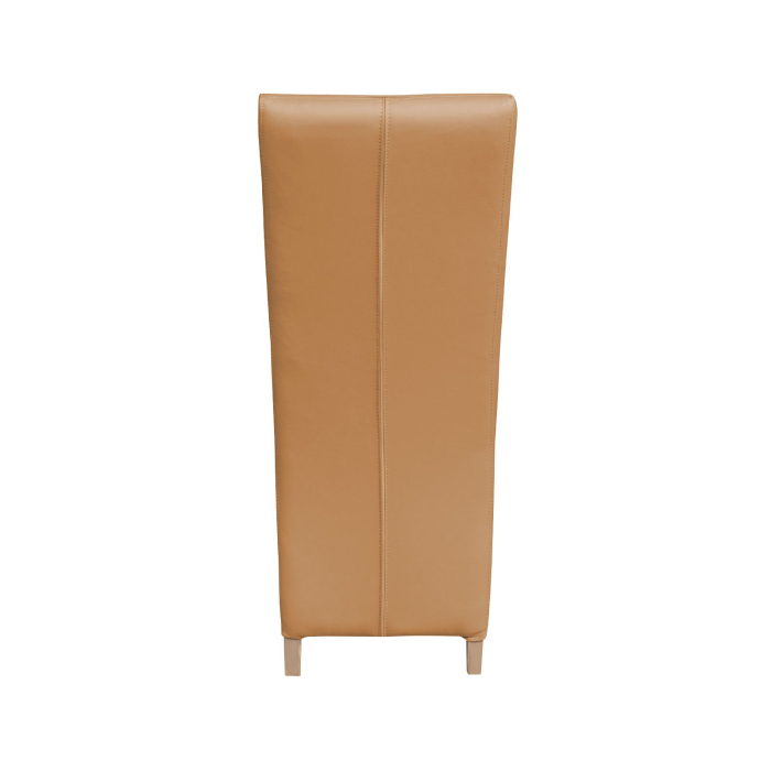 Set 2 scaune living VANESSA, picioare lemn natur, piele ecologica bej inchis, 47x60x110 cm [4]