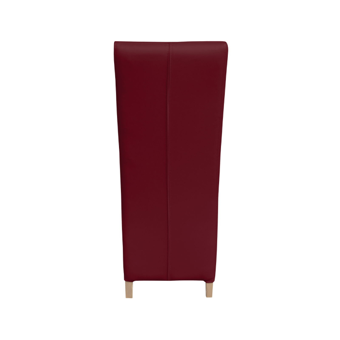 Set 2 scaune living VANESSA, picioare lemn natur, piele ecologica bordo, 47x60x110 cm [4]