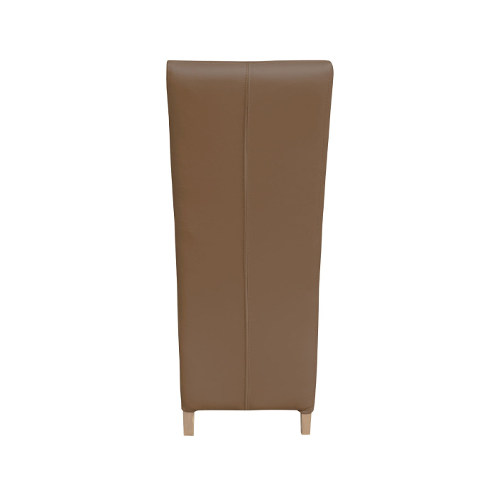 Set 2 scaune living VANESSA, picioare lemn natur, piele ecologica cappuccino, 47x60x110 cm [4]