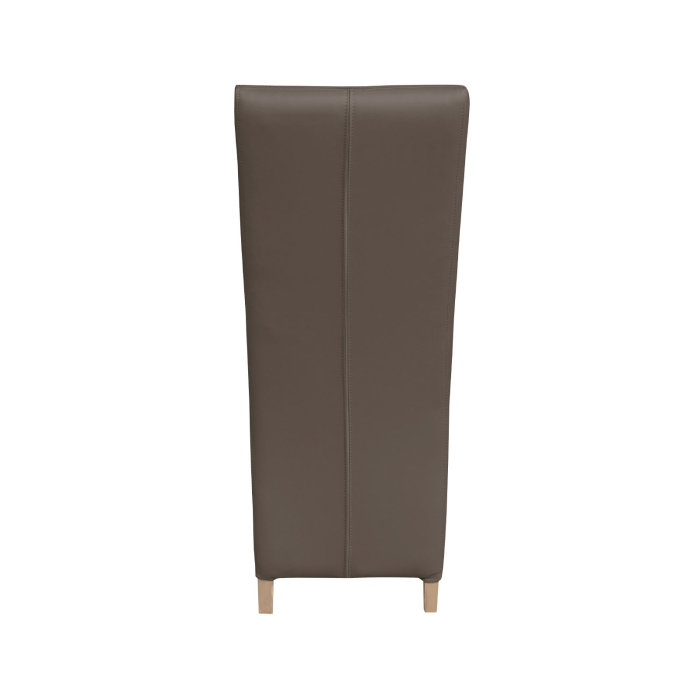 Set 2 scaune living VANESSA, picioare lemn natur, piele ecologica gri elefant, 47x60x110 cm [4]