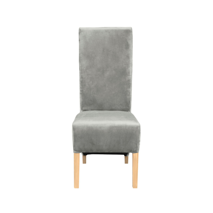 Set 2 scaune living VANESSA, picioare lemn natur, stofa bej, 47x60x110 cm [2]