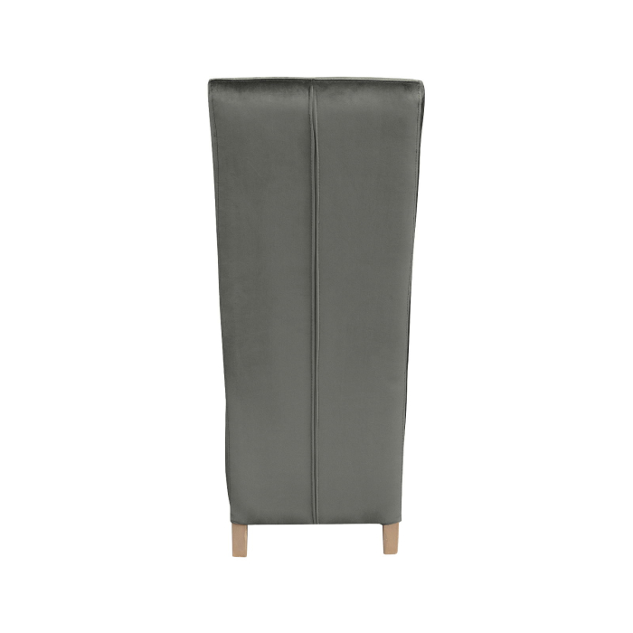 Set 2 scaune living VANESSA, picioare lemn natur, stofa gri deschis, 47x60x110 cm [4]