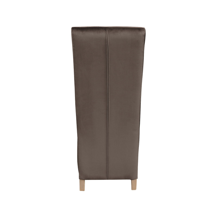 Set 2 scaune living VANESSA, picioare lemn natur, stofa maro, 47x60x110 cm [4]