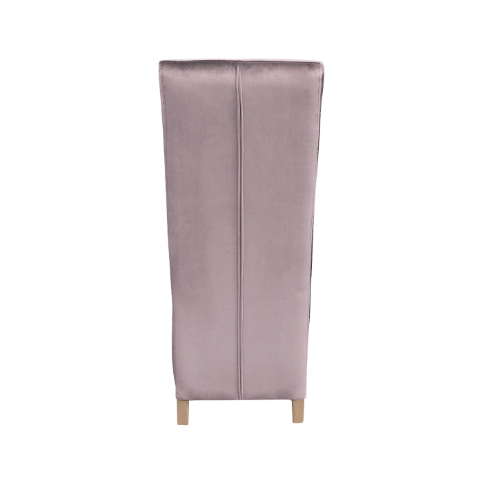 Set 2 scaune living VANESSA, picioare lemn natur, stofa roz pudra, 47x60x110 cm [4]
