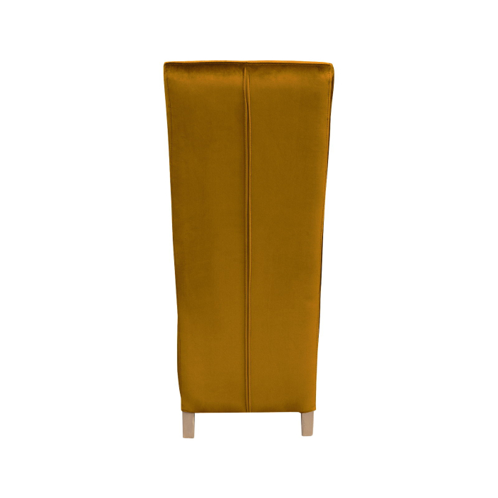 Set 2 scaune living VANESSA, picioare lemn natur, stofa verde galben, 47x60x110 cm [4]