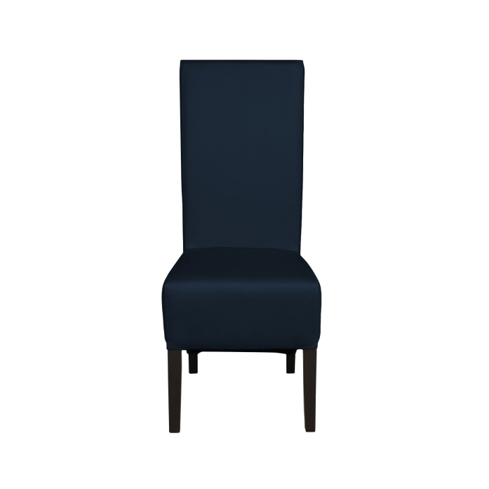 Set 2 scaune living VANESSA, picioare lemn wenge, piele ecologica albastru, 47x60x110 cm [2]