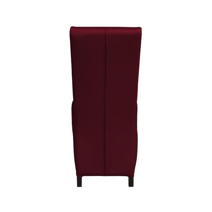 Set 2 scaune living VANESSA, picioare lemn wenge, piele ecologica bordo, 47x60x110 cm [4]