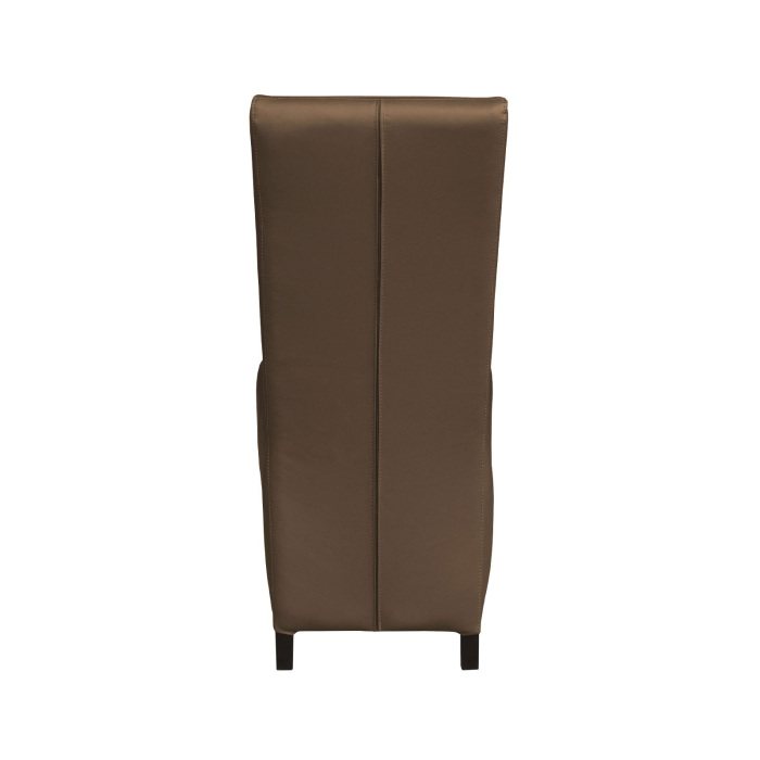 Set 2 scaune living VANESSA, picioare lemn wenge, piele ecologica cappuccino, 47x60x110 cm [4]