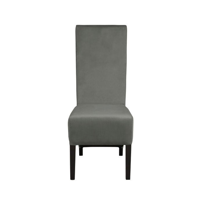 Set 2 scaune living VANESSA, picioare lemn wenge, stofa gri deschis, 47x60x110 cm [2]