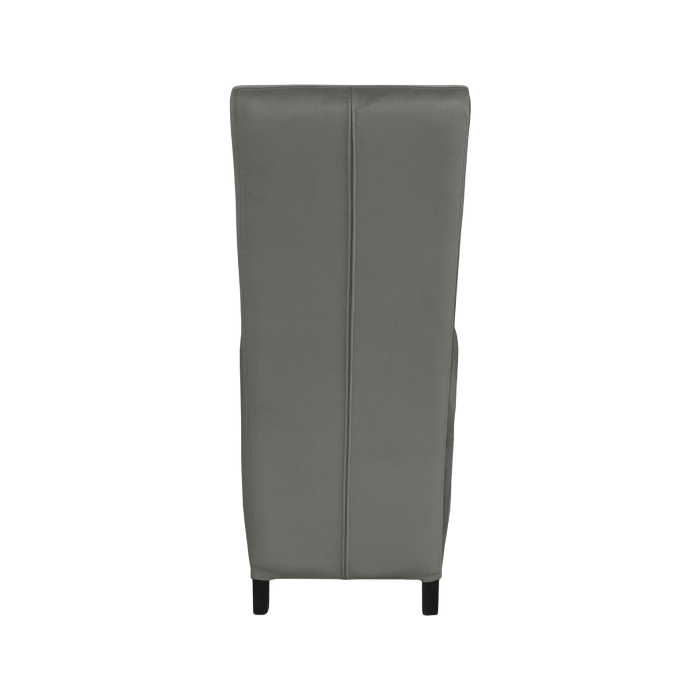 Set 2 scaune living VANESSA, picioare lemn wenge, stofa gri deschis, 47x60x110 cm [4]
