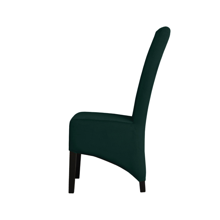 Set 2 scaune living VANESSA, picioare lemn wenge, stofa verde smarald, 47x60x110 cm [3]