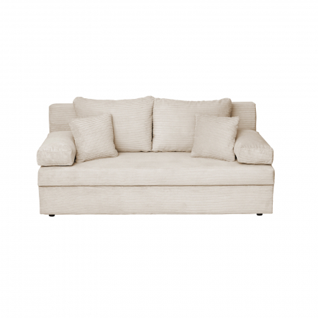 Canapea extensibila ANA185 LUX, 3 locuri, cu lada depozitare, bej, 185x82x80 cm