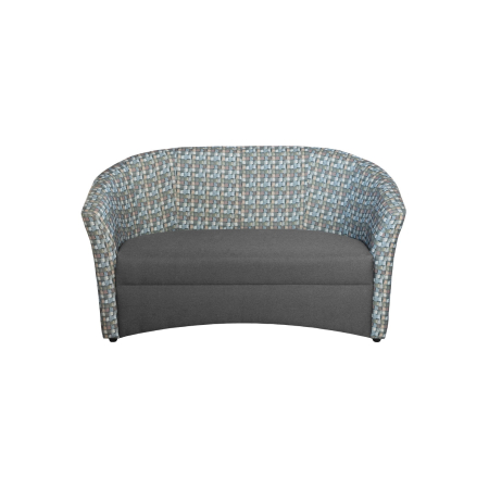 Canapea fixa CAF145 PRINT, 2 locuri, gri inchis + Net 3, 140x65x78 cm