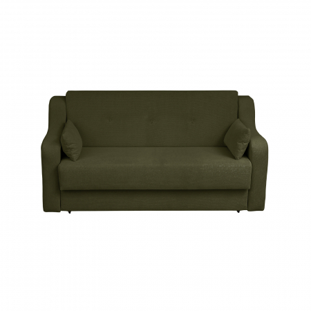 Canapea extensibila GIN190 XL, 3 locuri, cu arcuri si lada depozitare, verde inchis, 190x100x95 cm