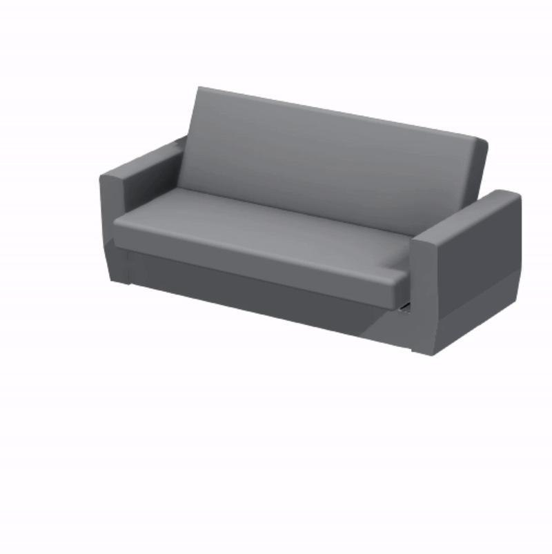 Canapea LOREN extensibila, 3 locuri, cu arcuri si lada depozitare, 203x85x85 cm - ExpoMob [4]