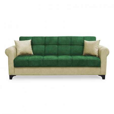 Canapele Moderne - Canapea SALLY extensibila, 3 locuri, cu arcuri si lada depozitare, 215x80x83 cm - ExpoMob