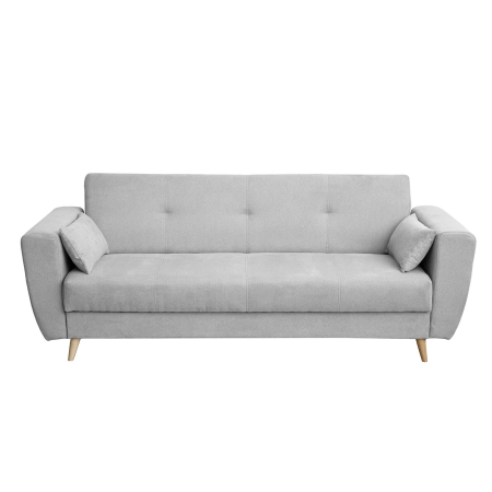 Canapele Moderne - Canapea extensibila SIE230, 3 locuri, cu arcuri si lada depozitare, gri, 230x87x92 cm