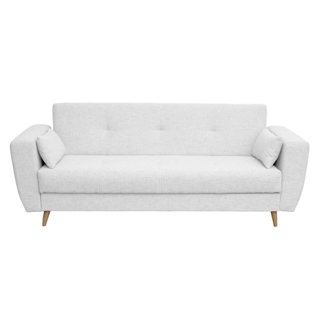 Canapea extensibila SIE230, 3 locuri, cu arcuri si lada depozitare, gri deschis, 230x87x92 cm