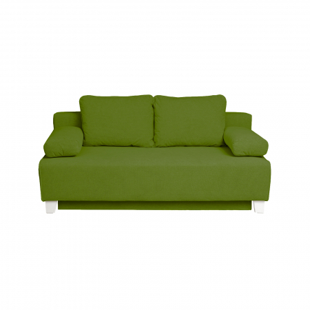 Canapea extensibila YAS190, 3 locuri, cu arcuri si lada depozitare, verde deschis, 190x100x90 cm