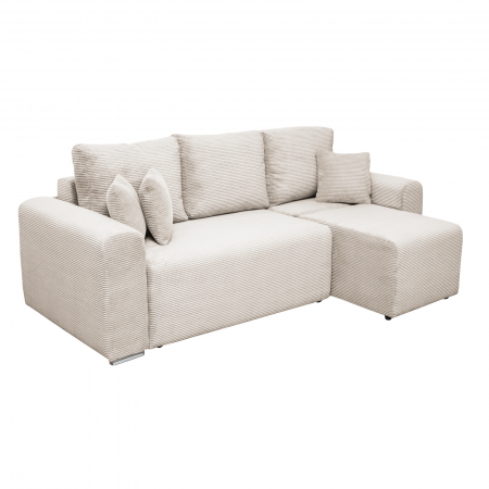 Coltar/Canapea extensibil BEG240, cu arcuri si lada depozitare, colt interschimbabil, 240x153x80 cm - ExpoMob [1]