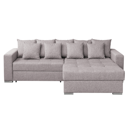 Coltar extensibil FEL266, cu arcuri si lada depozitare, colt interschimbabil, bej, 266x165x90 cm