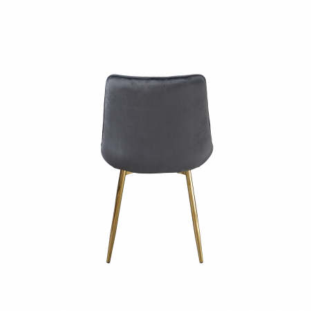 Scaune Dining - Scaun tapitat, gri + auriu, 46x59x80 cm - ExpoMob