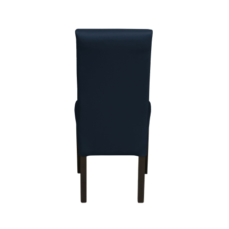 Produs în România - Set 2 scaune living TEO LUX, picioare lemn wenge, piele ecologica albastru, 46x60x98 cm
