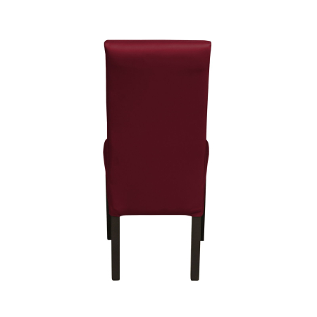 Produs în România - Set 2 scaune living TEO LUX, picioare lemn wenge, piele ecologica bordo, 46x60x98 cm