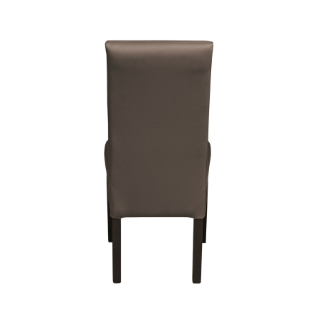 Produs în România - Set 2 scaune living TEO LUX, picioare lemn wenge, piele ecologica gri elefant, 46x60x98 cm