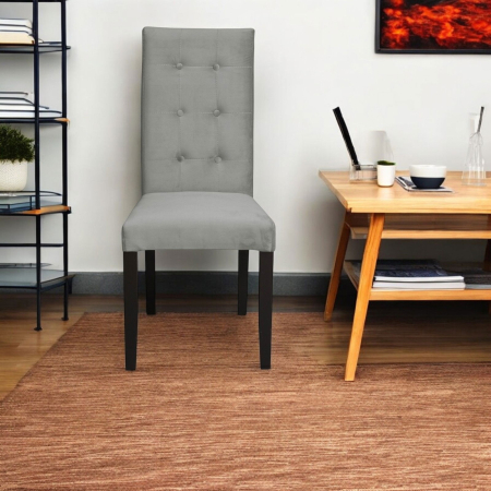 Set 2 scaune living TEO LUX, picioare lemn wenge, stofa bej, 46x60x98 cm [4]