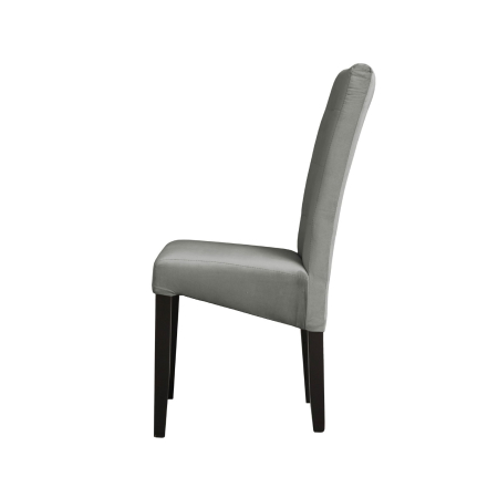 Produs în România - Set 2 scaune living TEO LUX, picioare lemn wenge, stofa bej, 46x60x98 cm