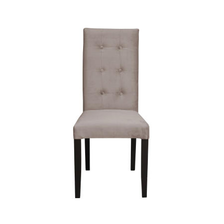 Produs în România - Set 2 scaune living TEO LUX, picioare lemn wenge, stofa cappuccino, 46x60x98 cm