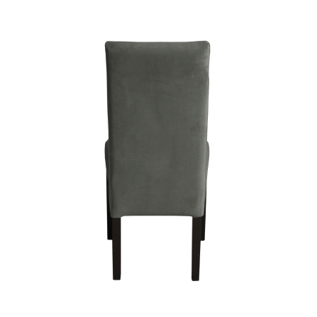 Produs în România - Set 2 scaune living TEO LUX, picioare lemn wenge, stofa gri deschis, 46x60x98 cm
